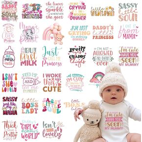Kaciola 30 Sheets Baby Shower Games Iron on Transfers, Animal DTF Transfers Ready to Press Baby Bodysuit Making Stickers Iron on Decals for T Shirts Hoodie DIY Crafts (Animal)