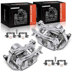 A-Premium Disc Brake Caliper Assembly with Bracket Compatible with Select Nissan Models - Altima 2013-2019, Leaf 2014-2017 - Front Driver and Passenger Side, 2-PC Set