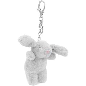 Cute Bunny Plush Keychain for Purse, 3.5" Inch Mini Rabbit Keychain for Backpack Purse Charm Gift for Girls Women