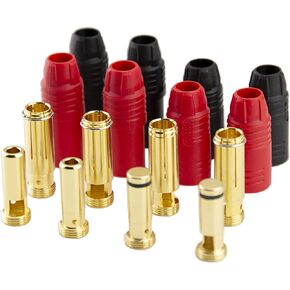 SoloGood 8pcs Amass AS150 7mm Banana Bullet Connector Anti-Spark Gold Plated Male Female for RC FPV Lipo Battery ESC Charge Lead