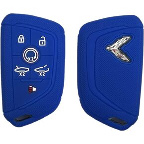 Key-Fob Shell Key-Case for C8 Corvette - Compatible with Corvette C8 Smart Remote Key,Premium Silicone for Car Key Protection (Carbon Fiber, 7 Buttons)