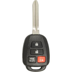 Keyless2Go Keyless Entry Remote Head Key Fob for select Toyota Rav4 Highlander Tacoma GQ4-52T w/ Trunk Release