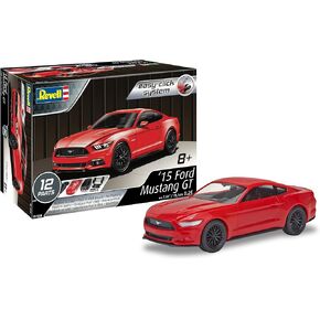 Revell 85-1238 2017 Ford Mustang GT Model Car Kit 1:25 Scale 12-Piece Skill Level 2 Plastic Easy-Click Model Building Kit, Red