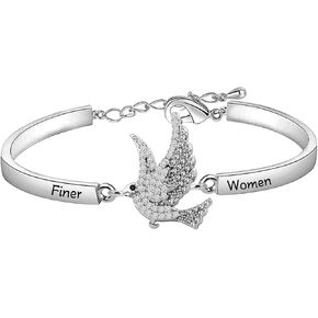 CENWA Dove Finer Women Rhinestone Bracelet 1920 Greek Sorority Jewelry Gift