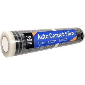 Auto Carpet Film, 24" Roll with 21" Perforation, 4 Mils Thick, Dealer Must Remove Protective Cover, Plastic Floor Mats for Car Carpet Protection, Made in USA (24" x 200' Roll)