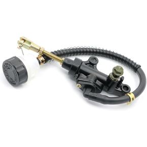 Motorcycle Rear Foot Brake Master Hydraulic Cylinder Pump with Reservoir for Yamaha TZR250 FZR250 YZF R1 R6 1998 1999 2000 2001 2002 2003 2004 2005 Black, New