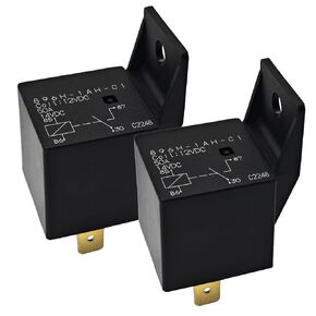 Relay 896H-1AH-C1 (Pack of 2), 4-Pin Plug-in Automotive Relay - 12VDC SPNO Automotive Relay