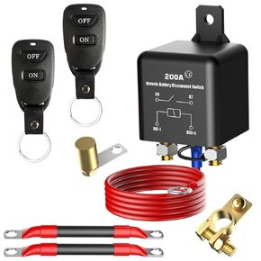Top Post Remote Battery Disconnect Switch 12v 200A, Battery Cut Off Switch Upgrade Prevent Battery Drain, Easy Installation, Secure Protection for Cars etc.