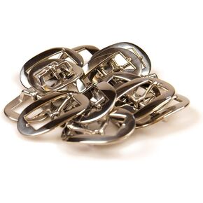 Craft County 3/4" metal belt buckle - stainless steel contoured buckle – center bar design - DIY projects, repairs, and more!