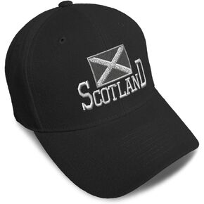 Speedy Pros Baseball Cap Scotland Flag Scottish Black Embroidery Dad Hats for Men & Women