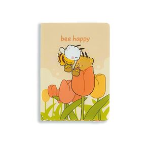 Milkmochabear Ice Cream Dot Grid Notebook in Pink Authentic Merchandise 5.75" x 8.25" x 0.6" Inches 100 Double-Sided Pages Hardcover with Band Ribbon Bookmark and Inside Pocket Cute Adorable