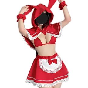 Sexy Cosplay Outfits for Women Halloween Little Red Riding Hood Costume Christmas Santa Claus Lingerie Bunny Role Play