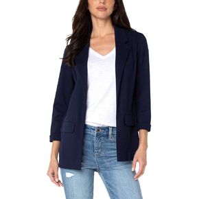 Liverpool Los Angeles Womens Boyfriend Blazer with Princess Darts Super Stretch Ponte, Cadet Blue, Small in Kuwait