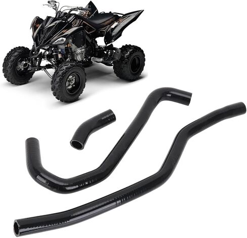 ATV Radiator Coolant Hoses Silicone for Raptor 700 700R YFM 700 700R 2006-2024 Black in Saudi Arabia