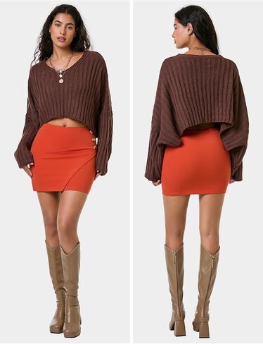 EXLURA المرأة مرونة عالية الخصر زر التنانير الصغيرة مثير Bodycon قلم رصاص التنانير القصيرة سليم صالح حفلة تاريخ ليلة تنورة 2024 in Saudi Arabia