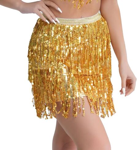 المرأة الترتر تنورة سباركلي هامش تنورة الهذيان ديسكو الفضاء راعية البقر الزي in Kuwait