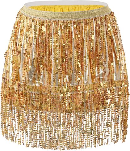 المرأة الترتر تنورة سباركلي هامش تنورة الهذيان ديسكو الفضاء راعية البقر الزي in Kuwait