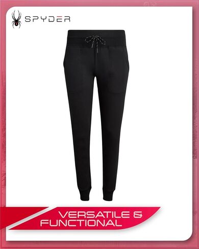 Spyder Women's Jogger Pants - Active Polar Fleece Athletic Workout Pants for Women with Thick Waistband and Drawstring (S-XL) in Saudi Arabia