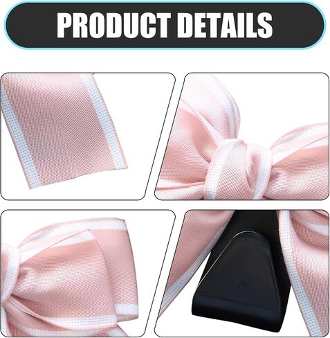 2 PCS Car Bow Seat Headrest Hook, Cute Creative Hidden Decoration, Multi-Function Hanging Organizer for Backpack Grocery Bag, Universal for Most Cars Portable Storage Accessories (Pink) in Saudi Arabia