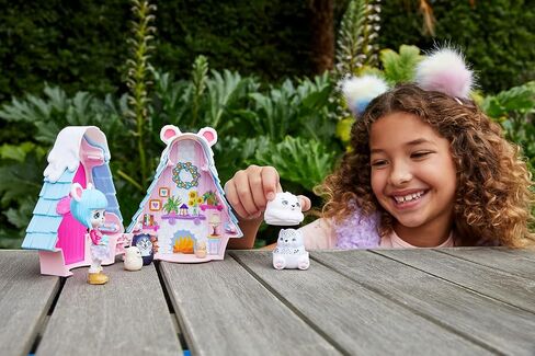 Enchantimals Secret Besties Tree Hut Playset with Small Doll House, Pawbry Polar Bear Doll (3.5-inch), 5 Nesting Animals & Accessory, Snow Valley Toy Collection in Saudi Arabia