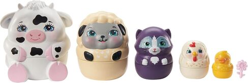 Enchantimals Secret Besties Cambrie Cow Farmhouse 5.8-in with 1 Doll (3.5-in), 5 Animal Figures, and 1 Accessory, Harvest Hills Collection, Great Gift for Kids Ages 3 and Up in Saudi Arabia