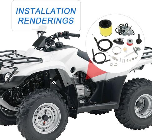 Carburetor Replacement For Honda TRX250 Recon 1997-2001 TRX250TE TRX250TM 2002-2007, Include Oil Filter, Air Filter, Fuel Valve Petcock, Throttle Cable in Kuwait
