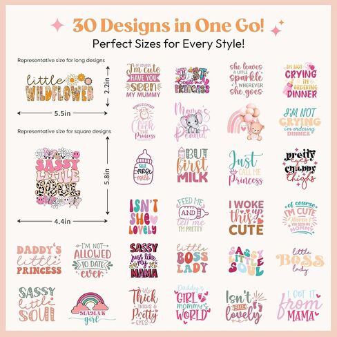 Kaciola 30 Sheets Baby Shower Games Iron on Transfers, Animal DTF Transfers Ready to Press Baby Bodysuit Making Stickers Iron on Decals for T Shirts Hoodie DIY Crafts (Animal) in Kuwait