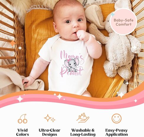 Kaciola 30 Sheets Baby Shower Games Iron on Transfers, Animal DTF Transfers Ready to Press Baby Bodysuit Making Stickers Iron on Decals for T Shirts Hoodie DIY Crafts (Animal) in Kuwait