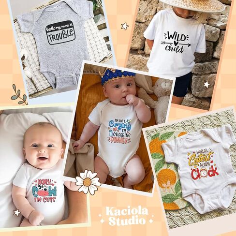 Kaciola 30 Sheets Baby Shower Games Iron on Transfers, Animal DTF Transfers Ready to Press Baby Bodysuit Making Stickers Iron on Decals for T Shirts Hoodie DIY Crafts (Animal) in Kuwait