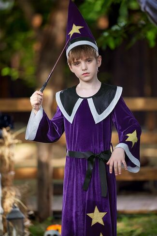 Kids Halloween Wizard Warlock Robe and Set 1-10 Years in Kuwait