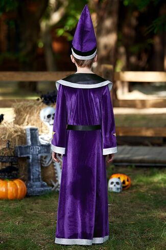 Kids Halloween Wizard Warlock Robe and Set 1-10 Years in Kuwait