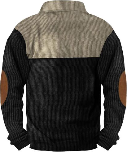Ymosrh Men's Sweatshirt European Size Outdoor Casual Standing Collar Long-Sleeved Sweater Crewneck Sweatshirts, S-5XL in Saudi Arabia
