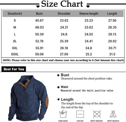 Ymosrh Men's Sweatshirt European Size Outdoor Casual Standing Collar Long-Sleeved Sweater Crewneck Sweatshirts, S-5XL in Saudi Arabia