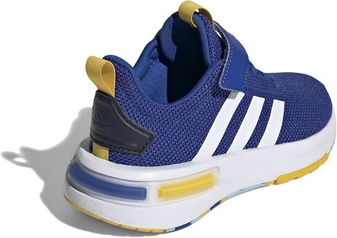 adidas Racer TR23 Elastic Lace Sneaker, Team Royal Blue/White/Utility Yellow, 12.5 US Unisex Little Kid in Saudi Arabia