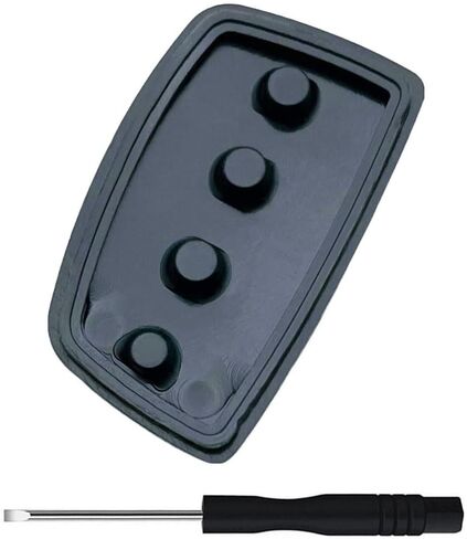Replacement Flip Folding Smart Keyless Entry Remote Control Key Fob Rubber Button Pad for 2013 2014 2015 2016 2017 2018 Hyundai Santa Fe Sport Sonata Car Key Fob Case Shell (4 Button-1pcs) in Saudi Arabia