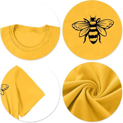 Bee T-Shirt for Women: Cute Bee Graphic Shirts Bee Kind T Shirt Funny Inspirational Casual Tees Tops in Saudi Arabia