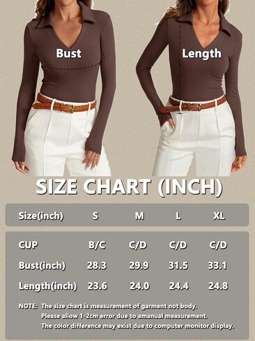 iGENJUN Womens Long Sleeve V Neck Polo Shirts Business Casual Collared Work Top Slim Fitted Basic 2024 Fall Shirt in Saudi Arabia