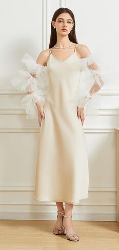 Women Long Puff Gloves Satin/Mesh Opera Sheer Gloves Elbow Oversized Ruffled Banquet Wedding Dance Party Gloves in Kuwait