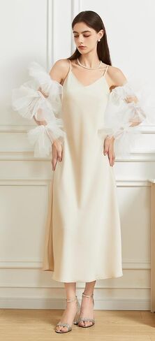 Women Long Puff Gloves Satin/Mesh Opera Sheer Gloves Elbow Oversized Ruffled Banquet Wedding Dance Party Gloves in Kuwait
