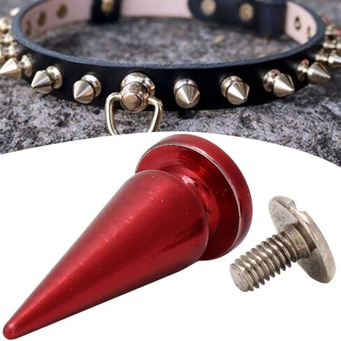 Tyenaza 10 Sets Cone Spikes, Copper Bullet Rivet Metal Screwback Studs Rivets for Punk Style DIY Leather Craft Bag Shoe (Blue) in Saudi Arabia