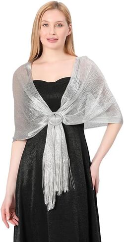 CanB Women Shawls and Wraps Dressy Shawls and Wraps for for Evening Dresses Party Wedding Bride (With Buckle) in Kuwait