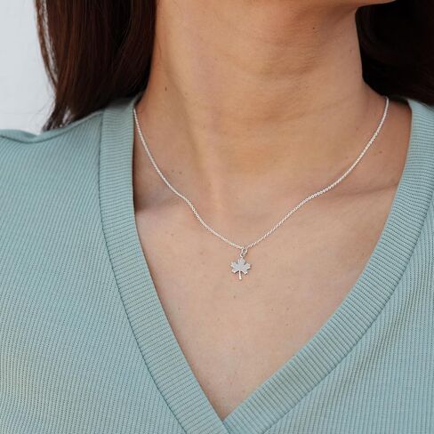 Boma Jewelry قلادة من الفضة الإسترليني على شكل ورقة القيقب، 18 بوصة in Saudi Arabia