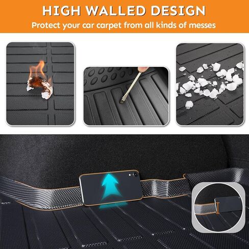 Binmotor- Floor Mats for Camry 2012-2017，Front & 2nd Row，TPE All Weather Car Accessories Mats for Toyota Camry，Custom Fit for Toyota Camry Floor Liners Waterproof, Nonslip in Saudi Arabia