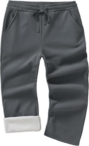 Weintee Women's Petite Wide Leg Fleece Sweatpants with Pockets in Kuwait