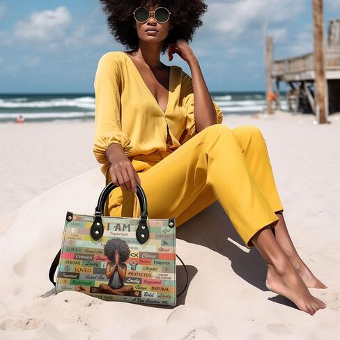 Leather Handbag For Black Women - Tote Bags For Women - Christmas Gifts - Birthday Gifts For Women - Purse For Women in Saudi Arabia