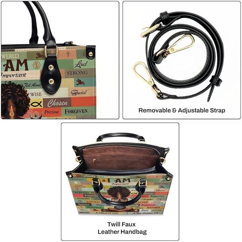 Leather Handbag For Black Women - Tote Bags For Women - Christmas Gifts - Birthday Gifts For Women - Purse For Women in Saudi Arabia