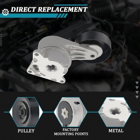 IRONTEK 166200W026 Belt Tensioner Assembly Compatible for Lexus 1994-2005 GS300/ 2001-2005 IS300/ 1994-2000 SC300 1993-1998 Toyota Supra #166200W020 in Saudi Arabia