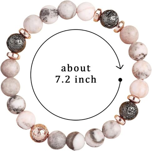 Natural Stone Bracelets Presents for Women, 50th 70th Birthday Presents for Her Friend Wife Grandma Sister Bead Bracelet Presents for Mom Coworker Presents for 50 70 Year Old Woman in Saudi Arabia