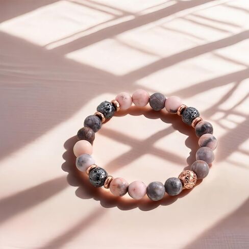 Natural Stone Bracelets Presents for Women, 50th 70th Birthday Presents for Her Friend Wife Grandma Sister Bead Bracelet Presents for Mom Coworker Presents for 50 70 Year Old Woman in Saudi Arabia