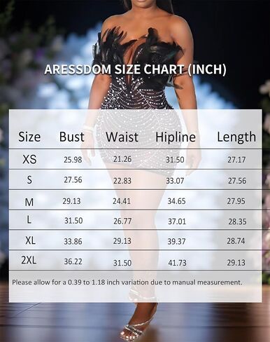 Birthday Dresses for Women Sexy Sheer Rhinestones Feather Strapless Mini Dress in Saudi Arabia